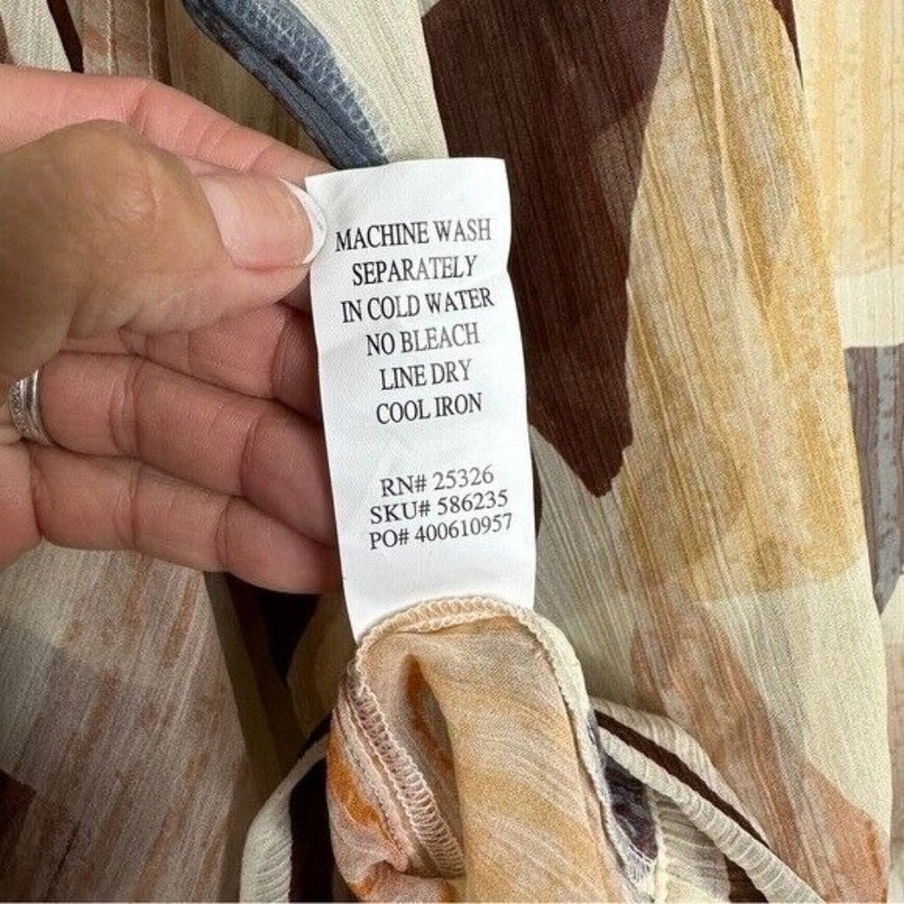 World Market Kimono Cardigan Swim Cover Up One Size - Picture 10 of 12